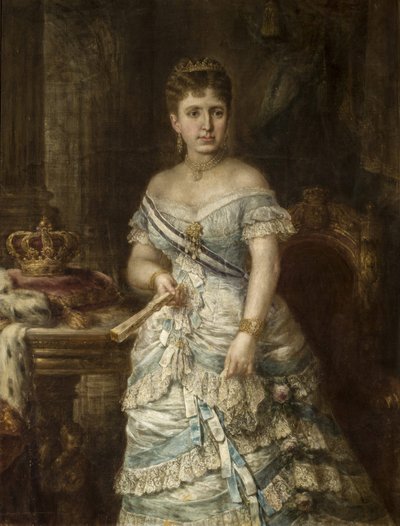 Queen María de las Mercedes of Orleans by José María Romero y López